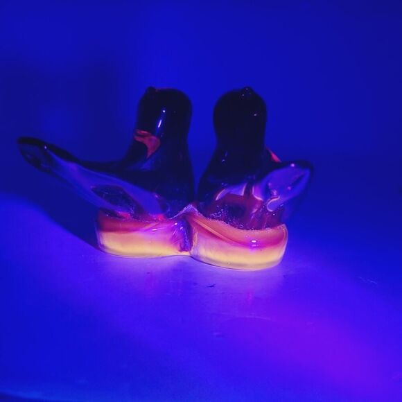 Vintage Double Cardinal of Love Art Glass Bird W Ward Signed 1993 Paperweight - Picture 12 of 14